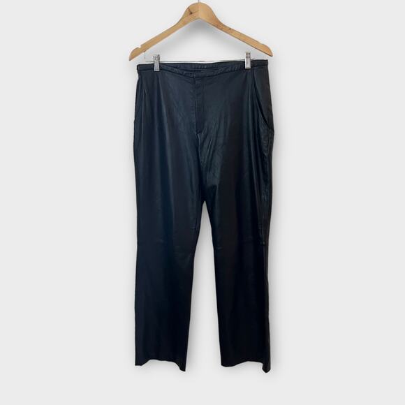 Vintage John Paul Richard Black Leather Pants Size 10 - Picture 4 of 6
